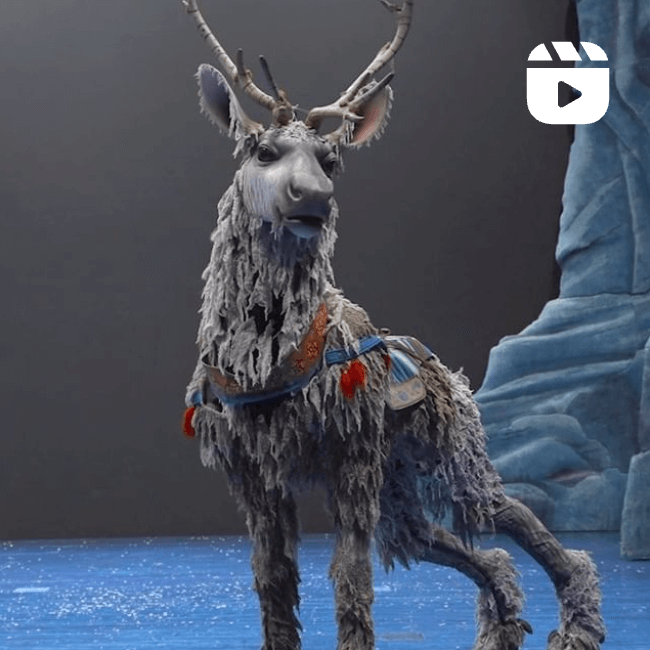 A star gets ready! 🦌✨ Watch as @collinbaja transforms into Sven with the help of @artfulsue, our Puppet Supervisor.