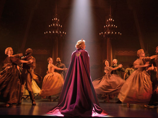 Caissie Levy (Elsa) and the Company of FROZEN on Broadway - Waltz. Photo by Deen van Meer.
