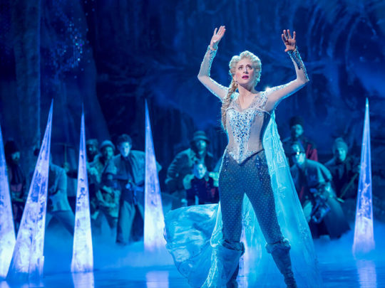 Caissie Levy as Elsa in FROZEN on Broadway Photo by Deen van Meer.