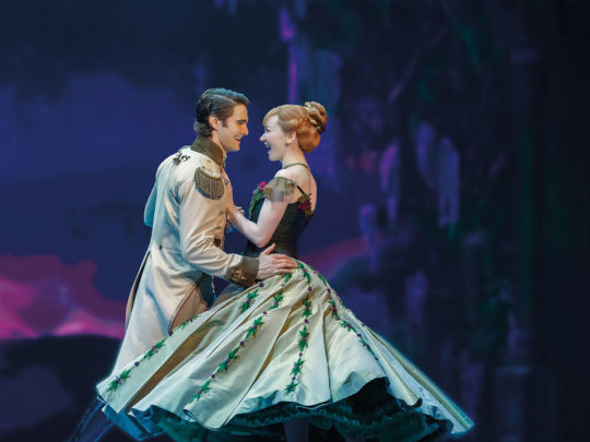 Austin Colby as Hans and Caroline Innerbichler as Anna in FROZEN North American Tour. Photo by Deen van Meer.