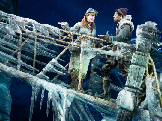 Lauren Nicole Chapman as Anna and Dominic Dorset as Kristoff in Frozen North American Tour. Photo by Matthew Murphy.